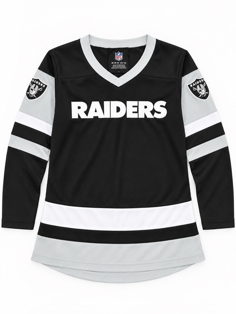 NWT NFL Team Apparel Las Vegas Raiders Women’s Jersey Top Black M 10/12